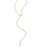 Ila Larina Diamond & 14k Yellow Gold Lariat Necklace