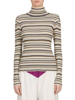Chloe Stripe Turtleneck Sweater
