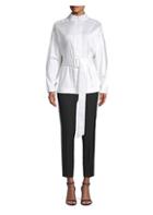 Opening Ceremony Belted Poplin Blouse