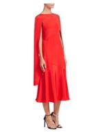 Calvin Klein 205w39nyc Silk Cape-sleeve Midi Dress