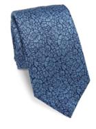 Saks Fifth Avenue Collection Textured Floral Silk Tie
