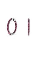 David Yurman Osetra Hoop Earrings With Pink Sapphire