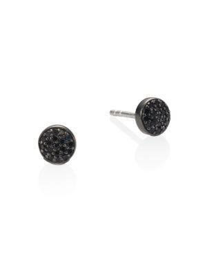 Astley Clarke Black & Black Mini Icon Diamond Stud Earrings