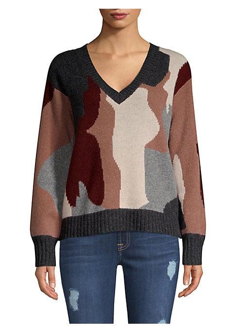 360 Cashmere Skull Cashmere Cropped Sweater
