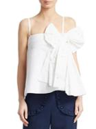 Redvalentino Cold Shoulder Large Bow Top