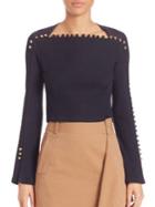 3.1 Phillip Lim Button-detail Ribbed Top