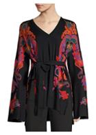 Etro Paisley Belted Knit Top