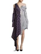 Monse Asymmetric Striped Dress