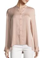Vince Solid Pintuck Blouse