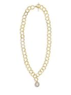 Majorica Gold & Baroque Pearl Openwork Chain Necklace