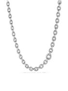David Yurman Oval Large Link Necklace With Diamonds