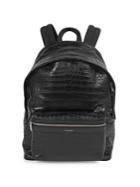 Saint Laurent Embossed Leather Backpack