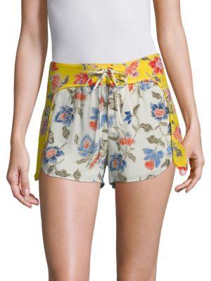 Joie Deodata Floral Silk Shorts