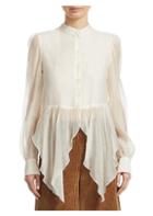 See By Chloe Flowy Button-front Blouse