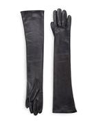 Saks Fifth Avenue Collection Silk-lined Leather Opera Gloves
