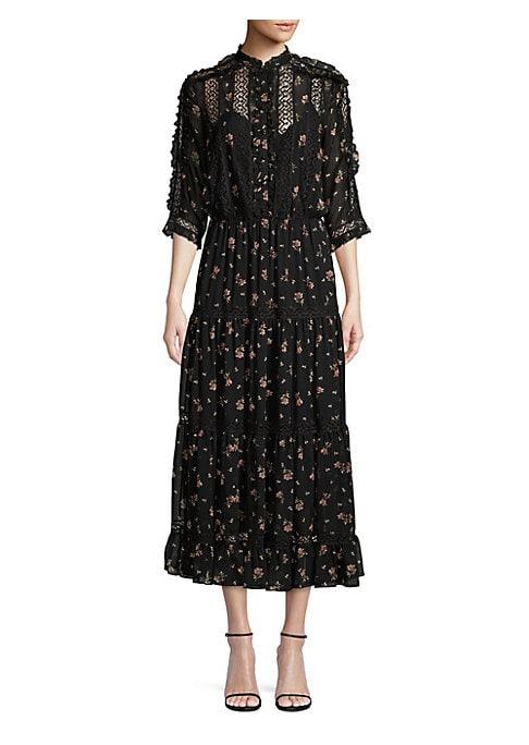 Polo Ralph Lauren Mockneck Floral Midi Dress