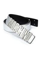 Moschino Metallic Logo-buckle Leather Belt