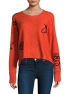 Wildfox Embroidered Gate Sweater