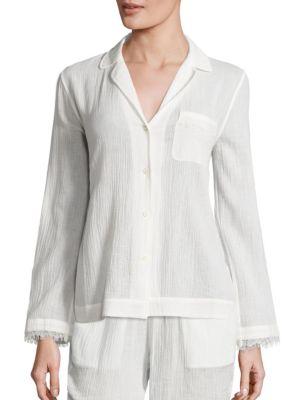 Skin Woven Cotton Gauze Sleep Shirt