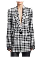 Alexander Wang Plaid Double-breasted Blazer
