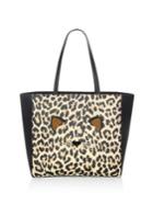 Kate Spade New York Leopard Hallie Leather Tote Bag