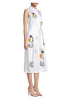 Lafayette 148 New York Estelle Belted Embroidered Dress