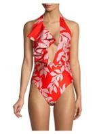 Patbo Leaf-print One-piece Swimsuit