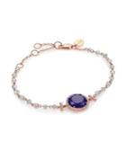 Meira T Sodalite, Blue Topaz, Diamond & 14k Rose Gold Beaded Bracelet