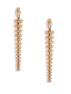 Melissa Kaye Tori Long Diamond & 18k Pink Gold Drop Earrings