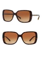Burberry 57mm Check-detail Square Sunglasses