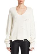Helmut Lang Distressed Ribbed Sweater