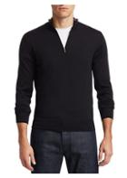 Saks Fifth Avenue Collection Collar Stripe Quarter Zip Sweater