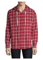 The Kooples Cotton Check Hooded Shirt