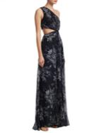 Cinq A Sept Goldie Inky Floral Gown