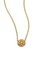 Zoe Chicco Pave Diamond & 14k Yellow Gold Tiny Disc Necklace