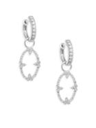 Jude Frances Moroccan Champagne Open Oval Diamond Bezel Earring Charms