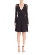 Elie Saab Perforated Knit Fit-and-flare Dress