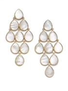 Ippolita Polished Rock Candy Mother-of-pearl & 18k Yellow Gold Cascade Chandelier Earrings