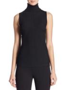 Saks Fifth Avenue Collection Viscose Ribbed Turtleneck Shell