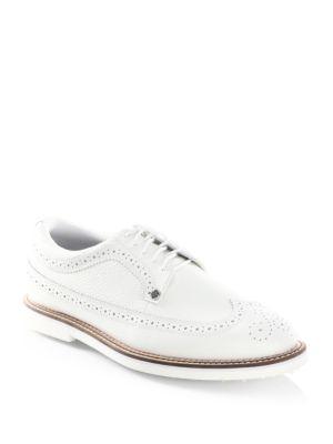 G/fore Long Wingtip Snow Oxford Leather Shoes