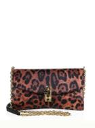 Dolce & Gabbana Leopard-print Leather Chain Clutch