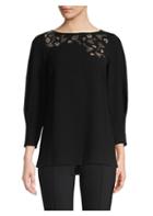 Lafayette 148 New York Caddie Blouse With Embellished Detail