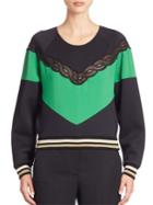Stella Mccartney Colorblock Neoprene Sweatshirt