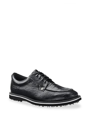 G/fore Gallivanter Pintuck Croc-embossed Leather Golf Shoes
