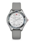 Michele Watches Cape Mist Topaz, Stainless Steel & Silicone Strap Watch
