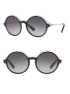 Valentino Garavani Rockstud 53mm Round Sunglasses