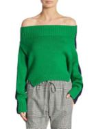 Monse Off-the-shoulder Wool Sweater
