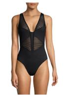 Shan Clara Mesh Patch One-piece Swimsuit