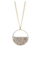 Renee Lewis 18k Gold, Pink & Cinnamon Diamond Pendant Necklace