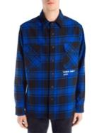 Off-white Quote Plaid Flannel Button-down Shirt